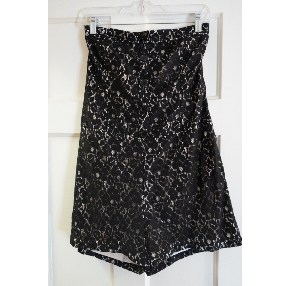 Large Strapless Black Lace Delia's Romper